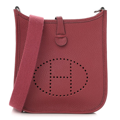 Hermes Taurillon Clemence Evelyne TPM Rouge Grenat 1 of 10