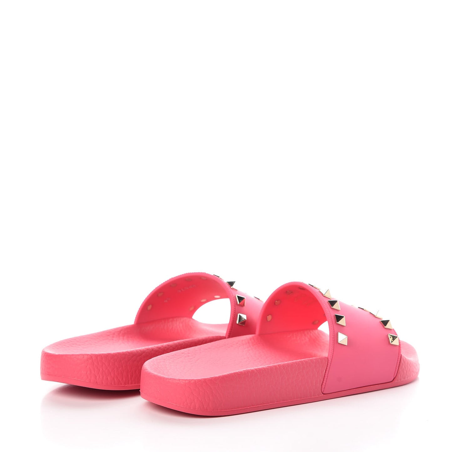 Rubber Rockstud Slide Sandals 36 Shadow Pink