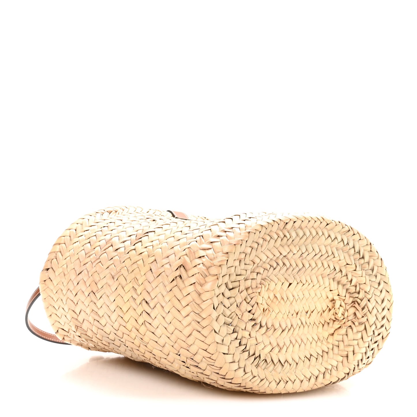 Raffia Calfskin Heart Triomphe Teen Panier Tan