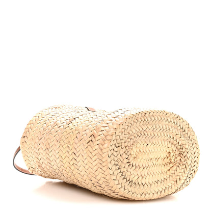 Celine Raffia Calfskin Heart Triomphe Teen Panier Tan 4 of 10