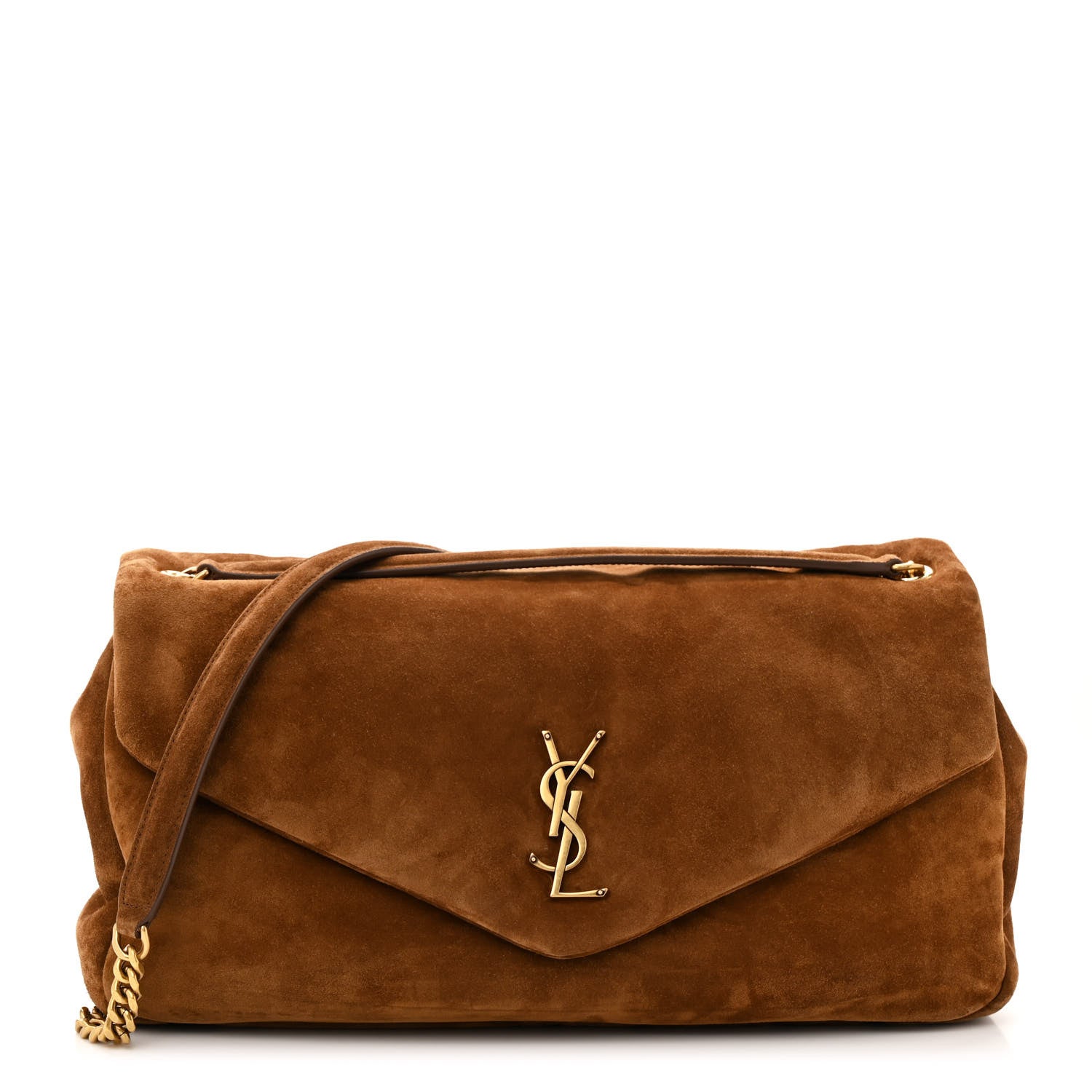 Saint Laurent Suede Large Calypso Caramel Cognac 1 of 10