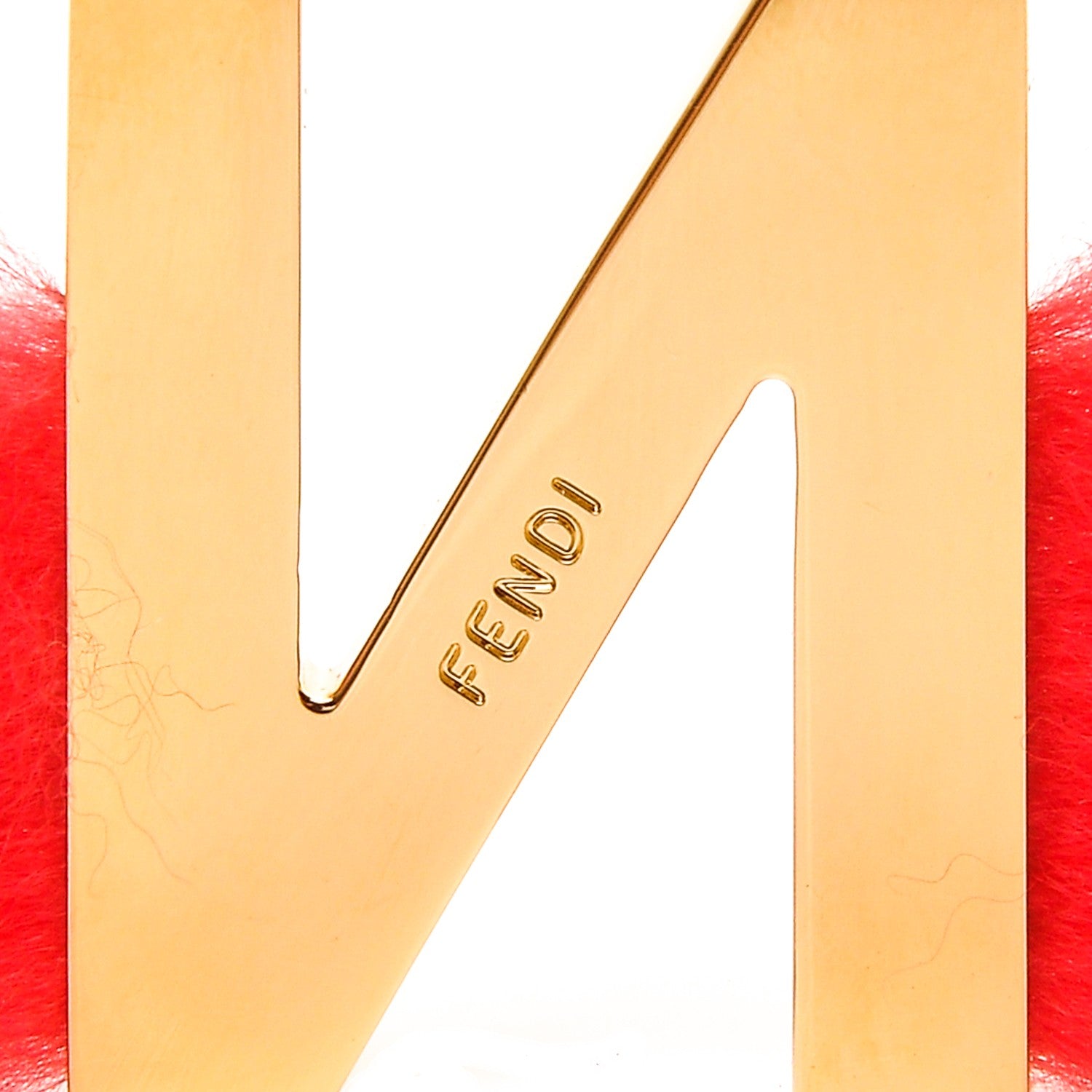 Fendi Mink Fur N ABClick Bag Charm Red 5 of 6