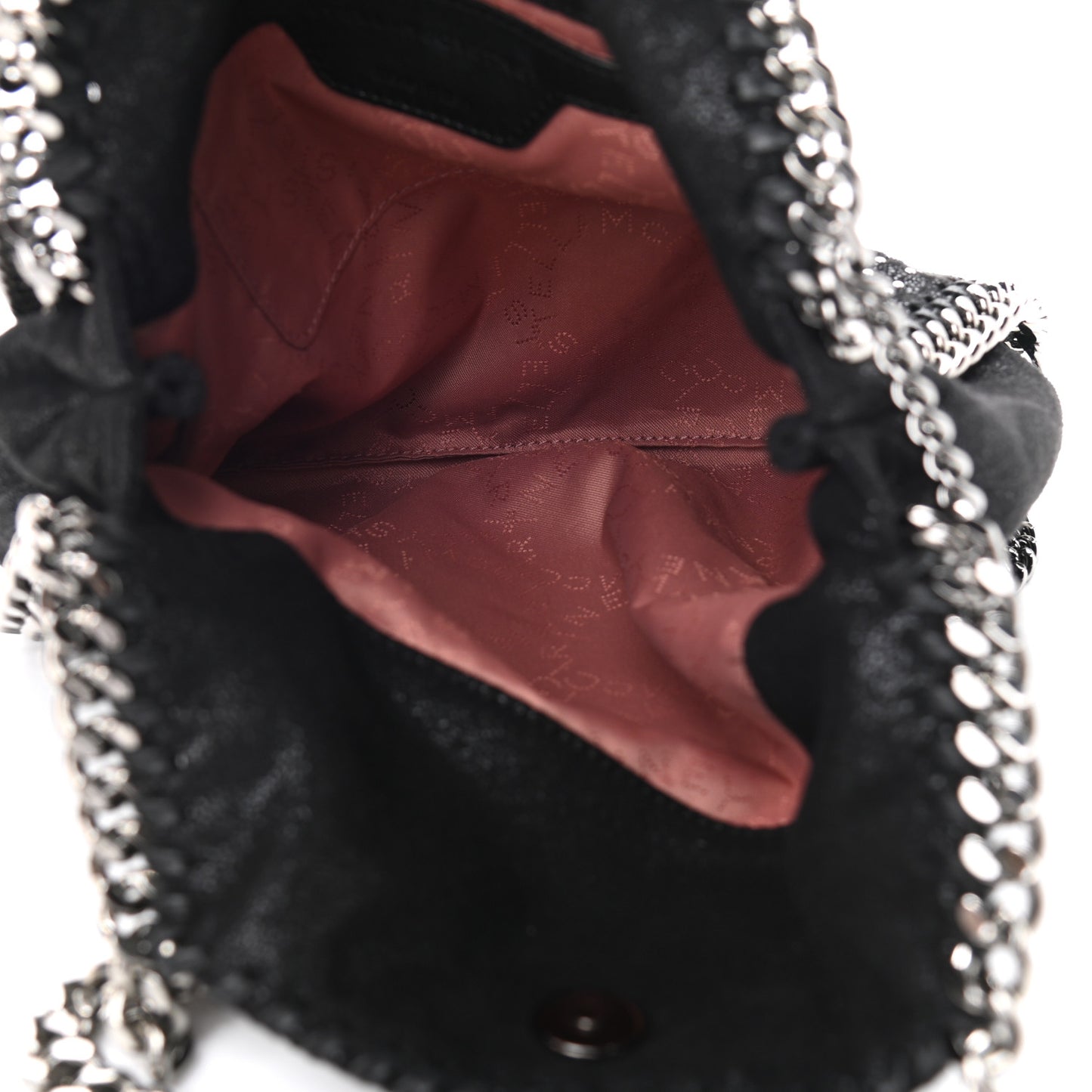 Shaggy Deer All Over Studs Mini Falabella Tote Black
