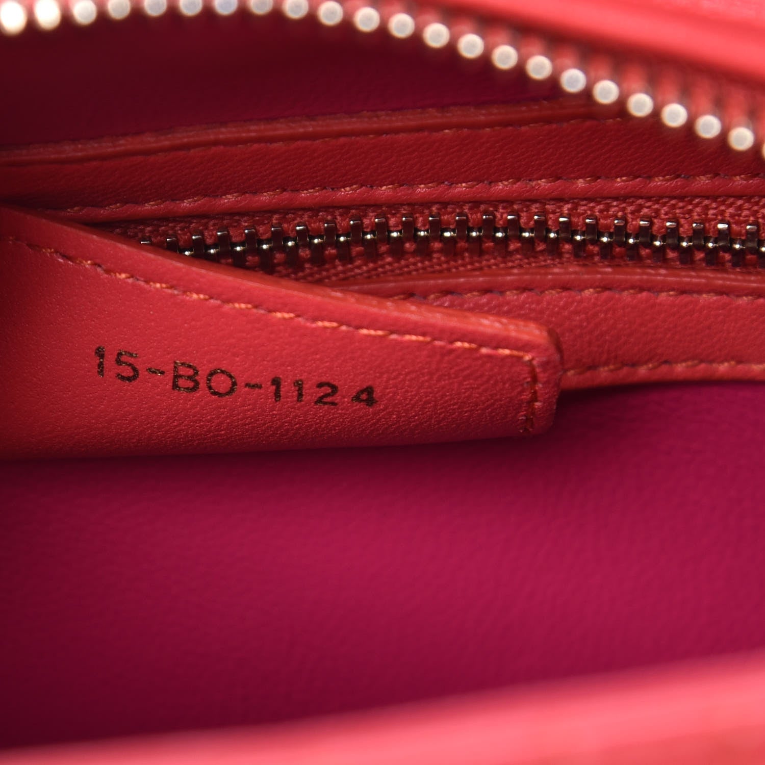 Christian Dior Lambskin Cannage Medium Bi-Color Lady Dior Orange Fuchsia 8 of 10