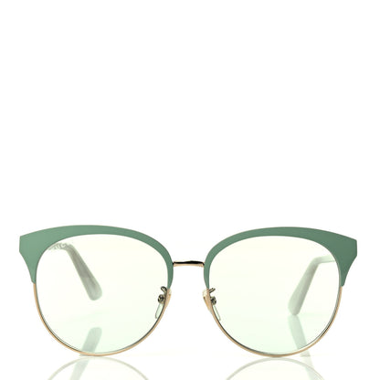 Gucci Round Metal GG0246SA Sunglasses Light Green 2 of 5