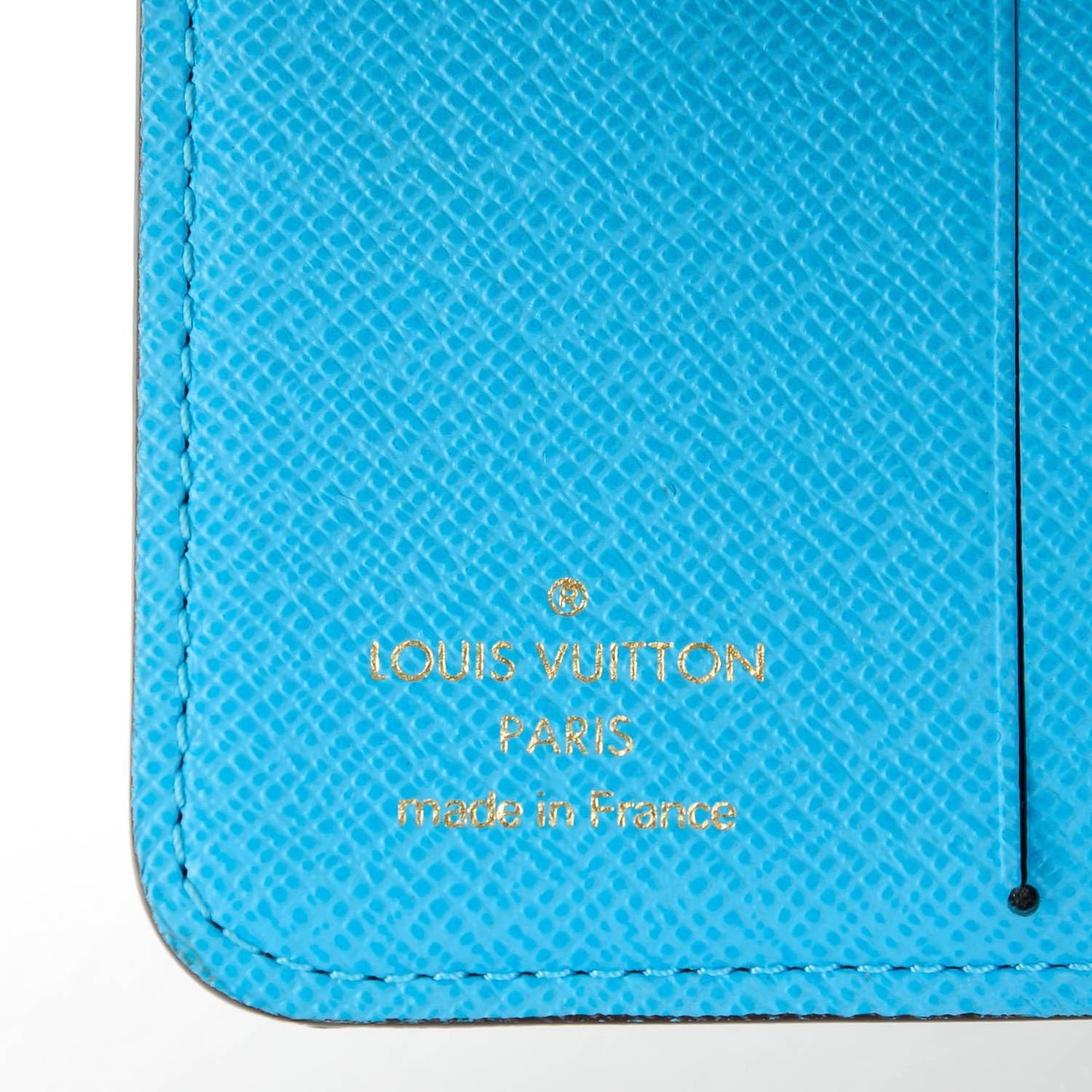 Monogram Groom Compact Zip Wallet Blue