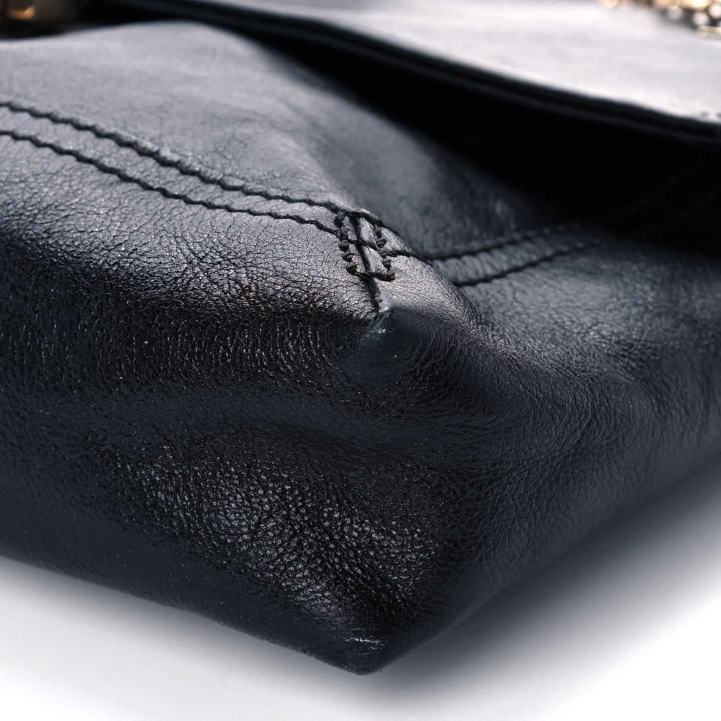 Vitello Acqua Maxi Baguette Bag Black