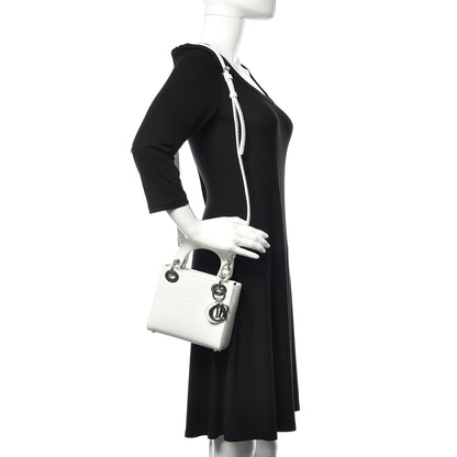 Christian Dior Patent Micro-Cannage Mini Lady Dior White 2 of 13