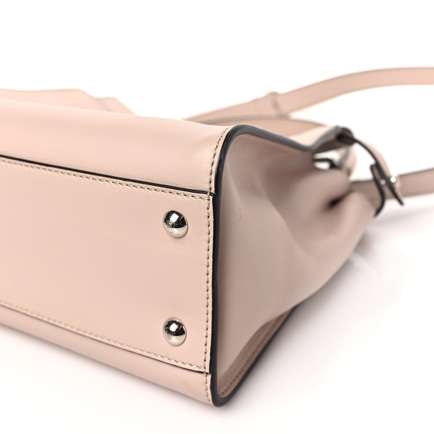 Fendi Vitello Seta Shiny Nappa Medium Peekaboo Iconic Satchel Soap Opale 9 of 10