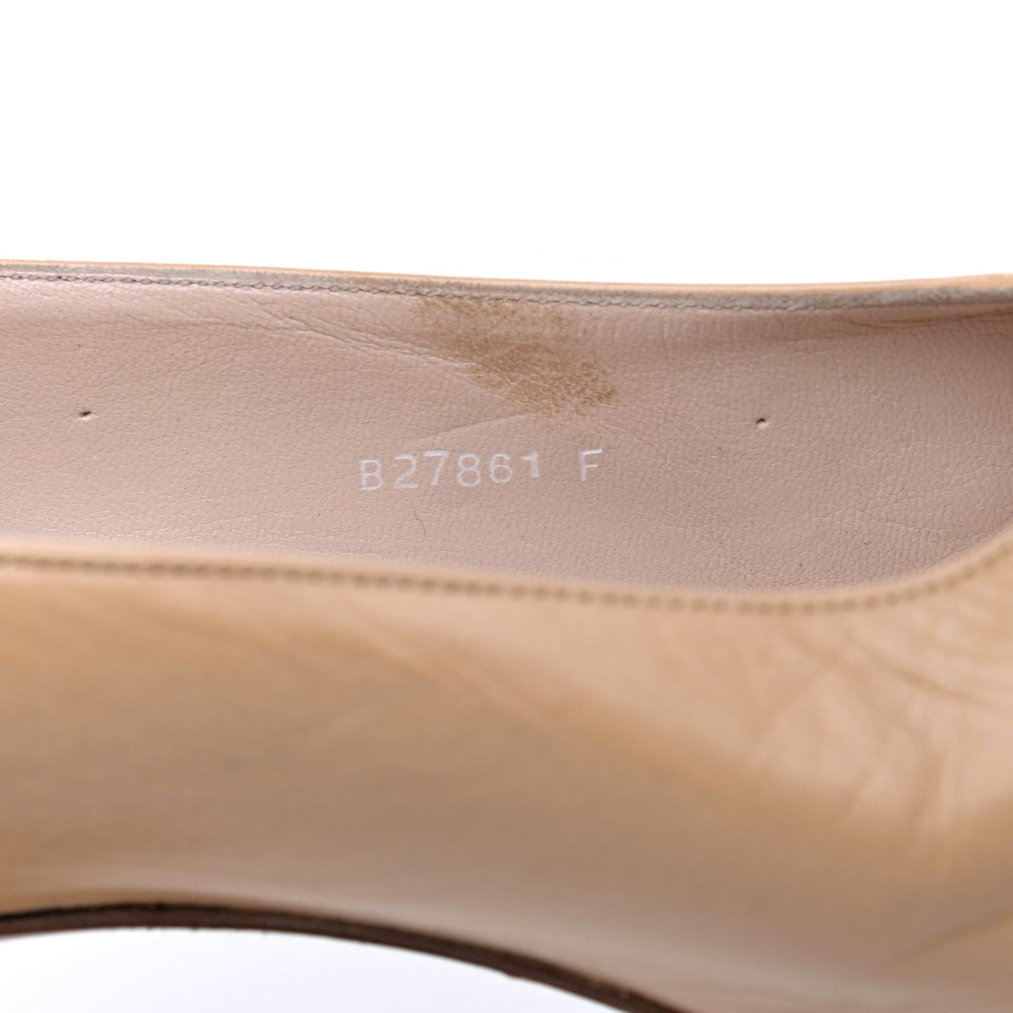 Lambskin Cap Toe CC Pumps 36 Beige Black