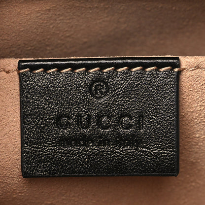 Gucci Monogram Matelasse Diagonal Small GG Marmont Chain Shoulder Bag Beige Black 6 of 10