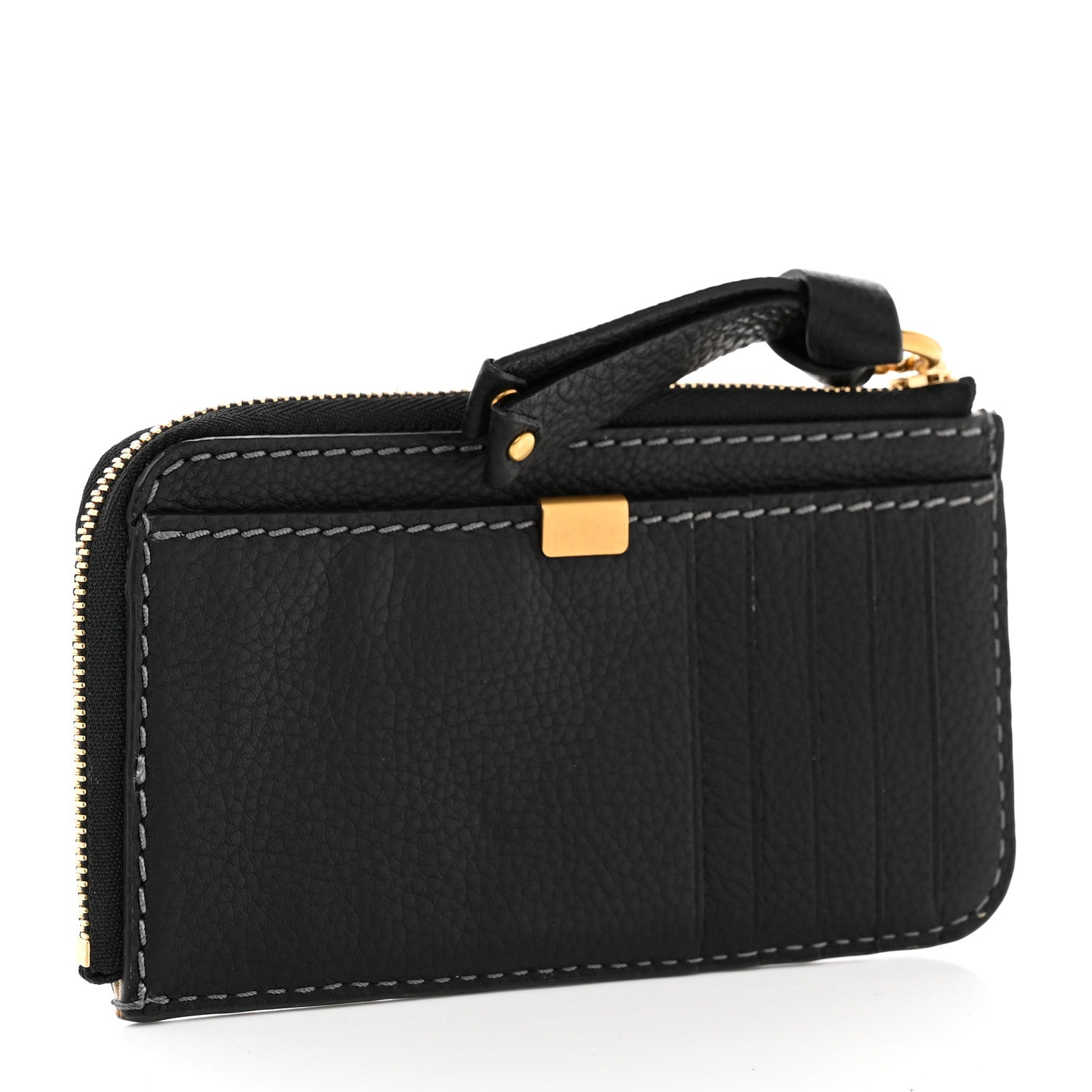 Chloe Grained Calfskin Medium Marcie Zip Card Holder Black 3 of 8