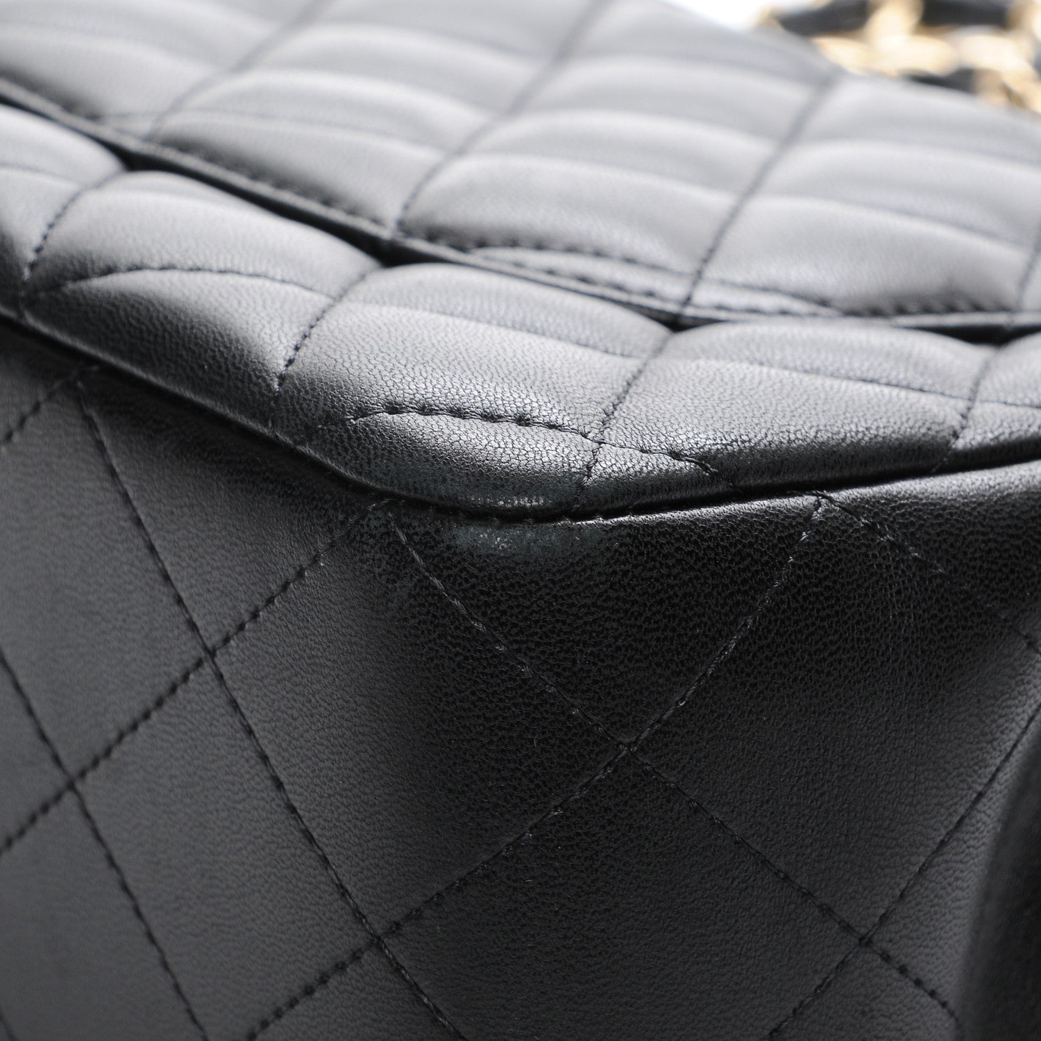 Chanel Lambskin Quilted Jumbo Single Flap Black 11 of 12
