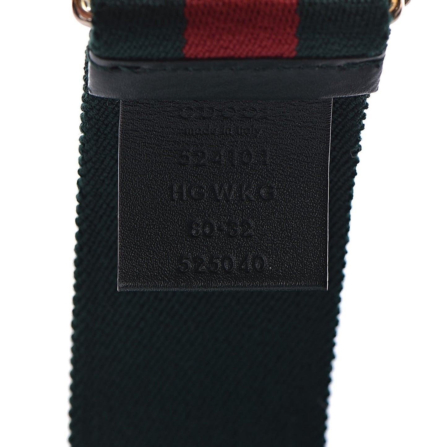Canvas Torchon Double G Web Belt 80 32 Verde