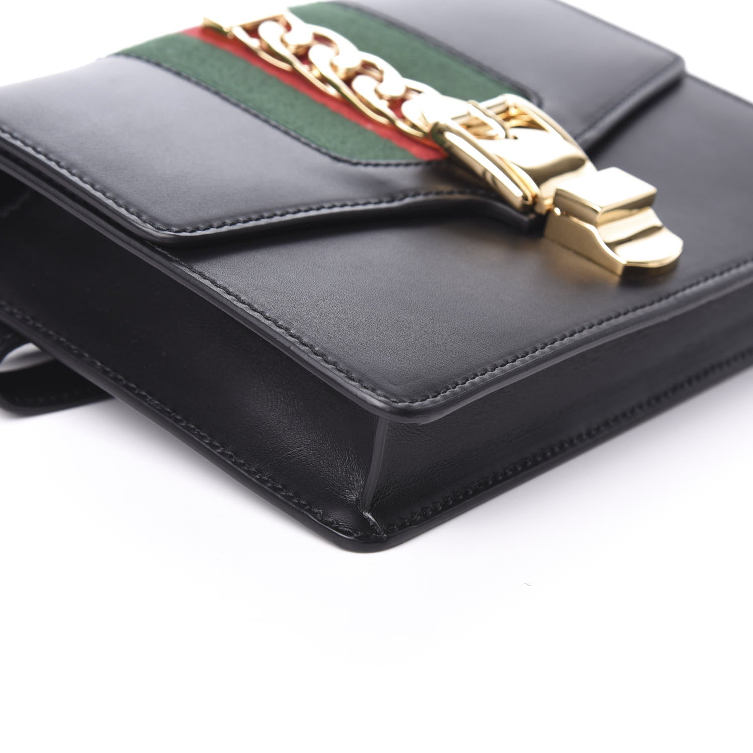 Gucci Calfskin Sylvie Belt Bag 95 34 Black 7 of 8