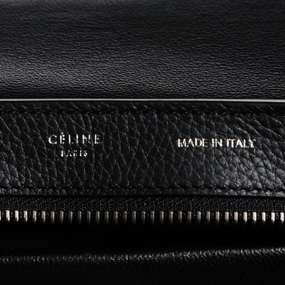 Celine Drummed Calfskin Suede Small Trapeze Black 7 of 8