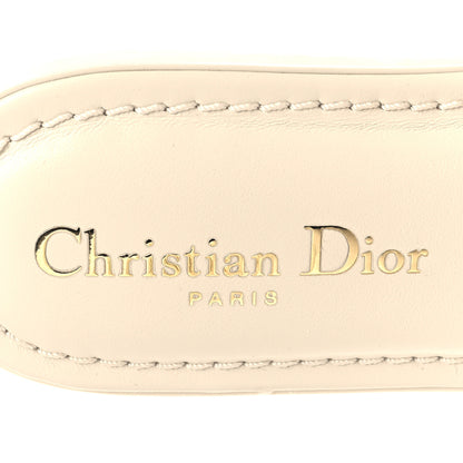 Christian Dior Lambskin Rubber Dioriviera Dioract Flat Slide Sandals 35 White 8 of 9