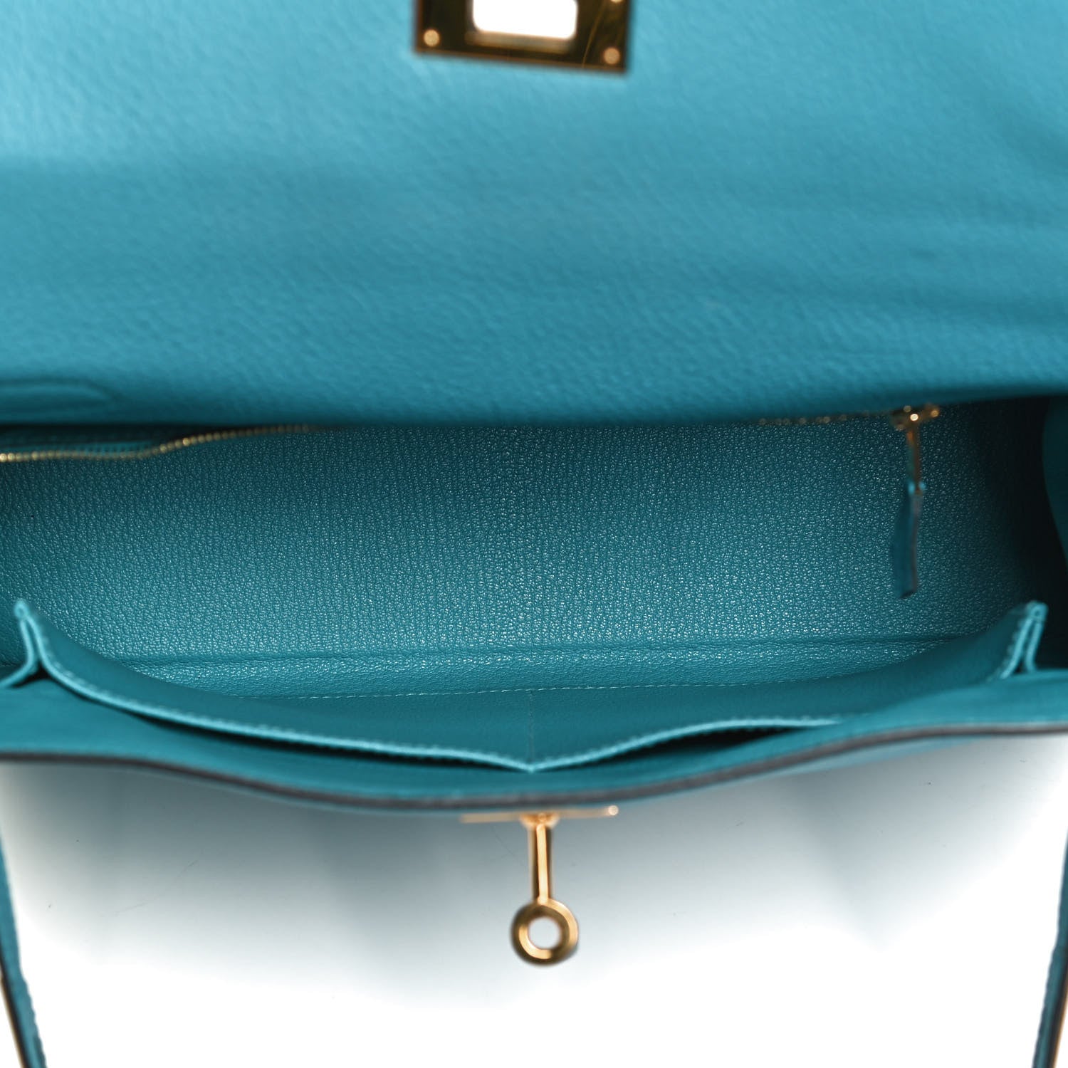 Hermes Togo Kelly Retourne 32 Turquoise 5 of 11