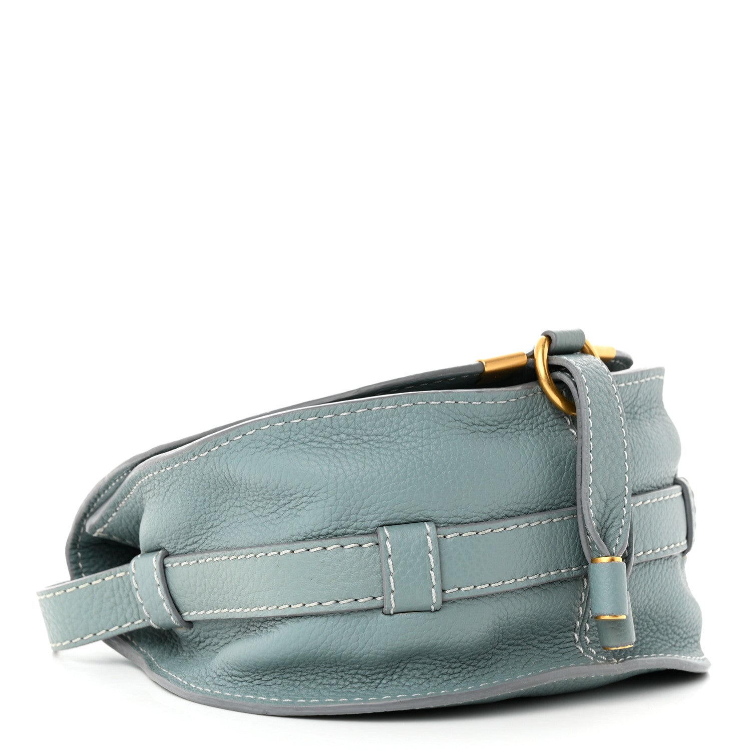 Chloe Grained Calfskin Small Marcie Saddle Bag Fresh Mint 4 of 11
