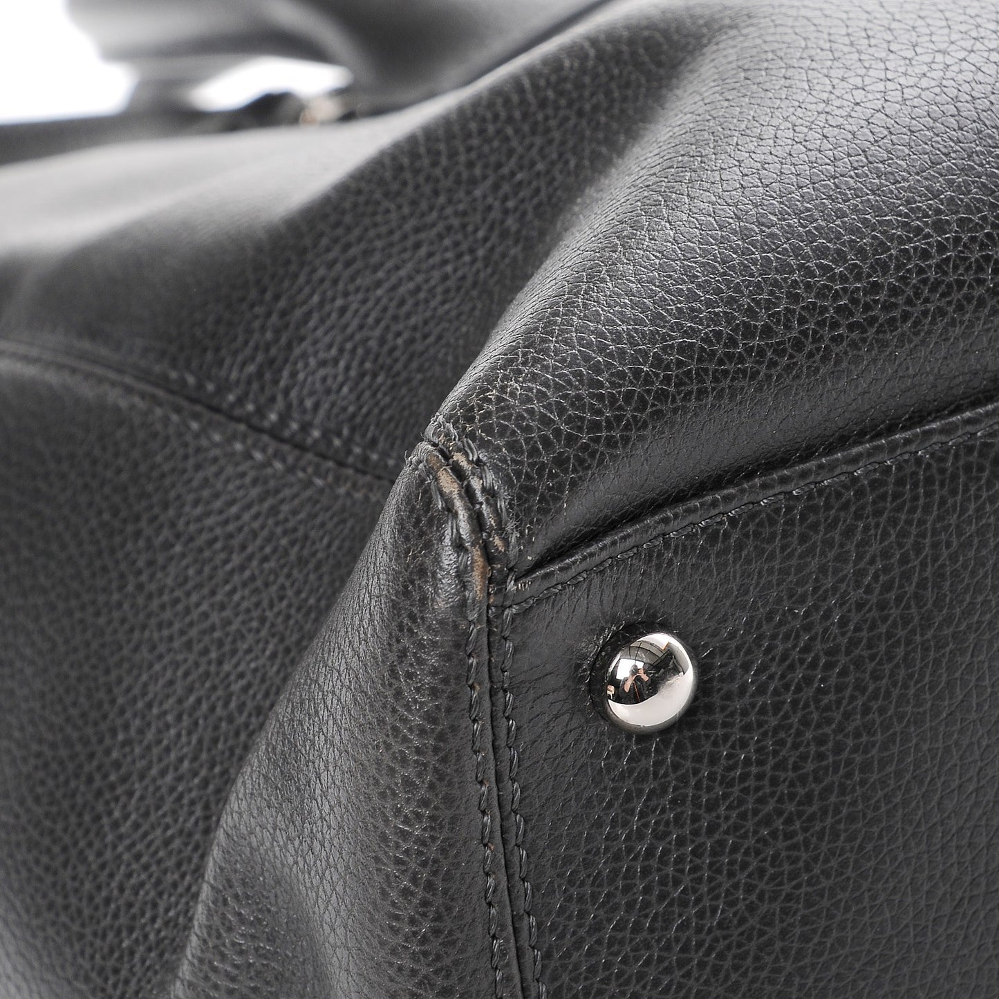 Calfskin Cerf Executive Shopper Tote Grey
