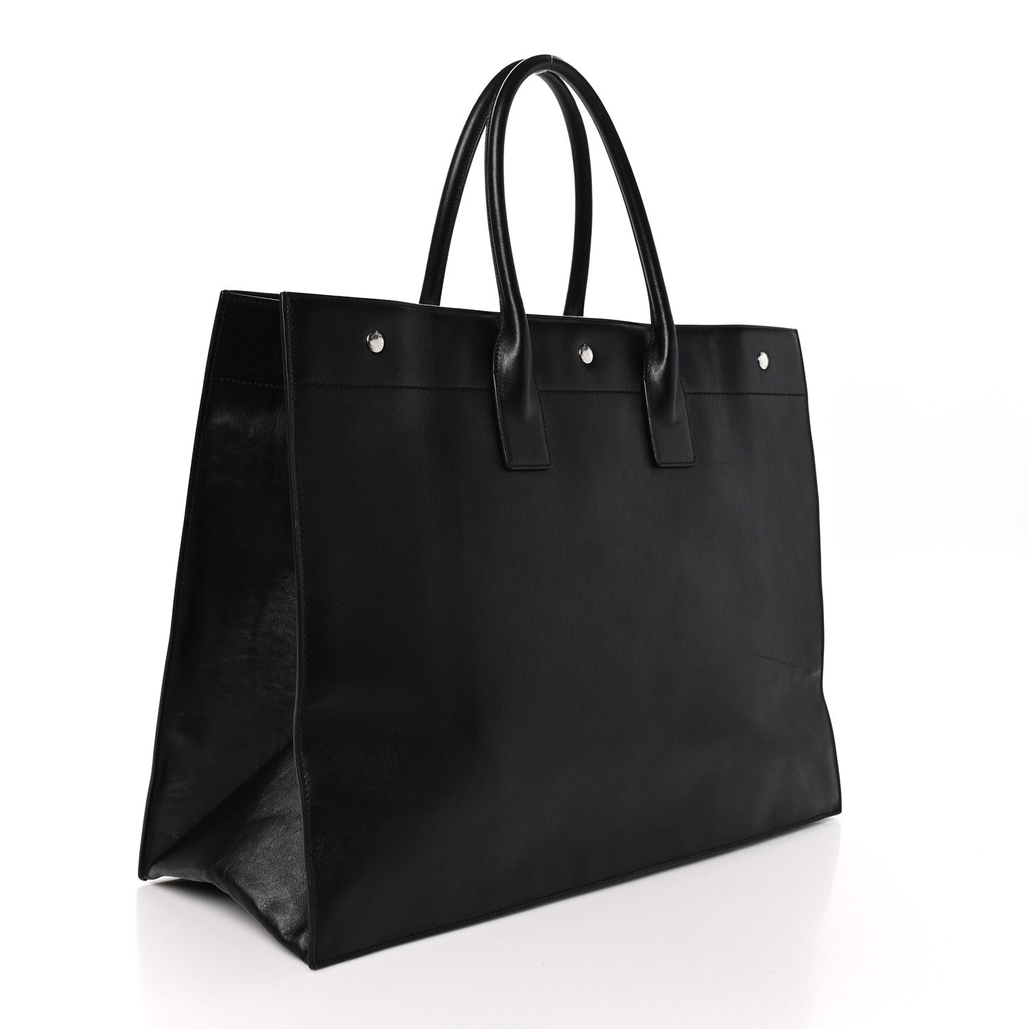 Saint Laurent Vitello Rive Gauche Large Tote Black 3 of 10