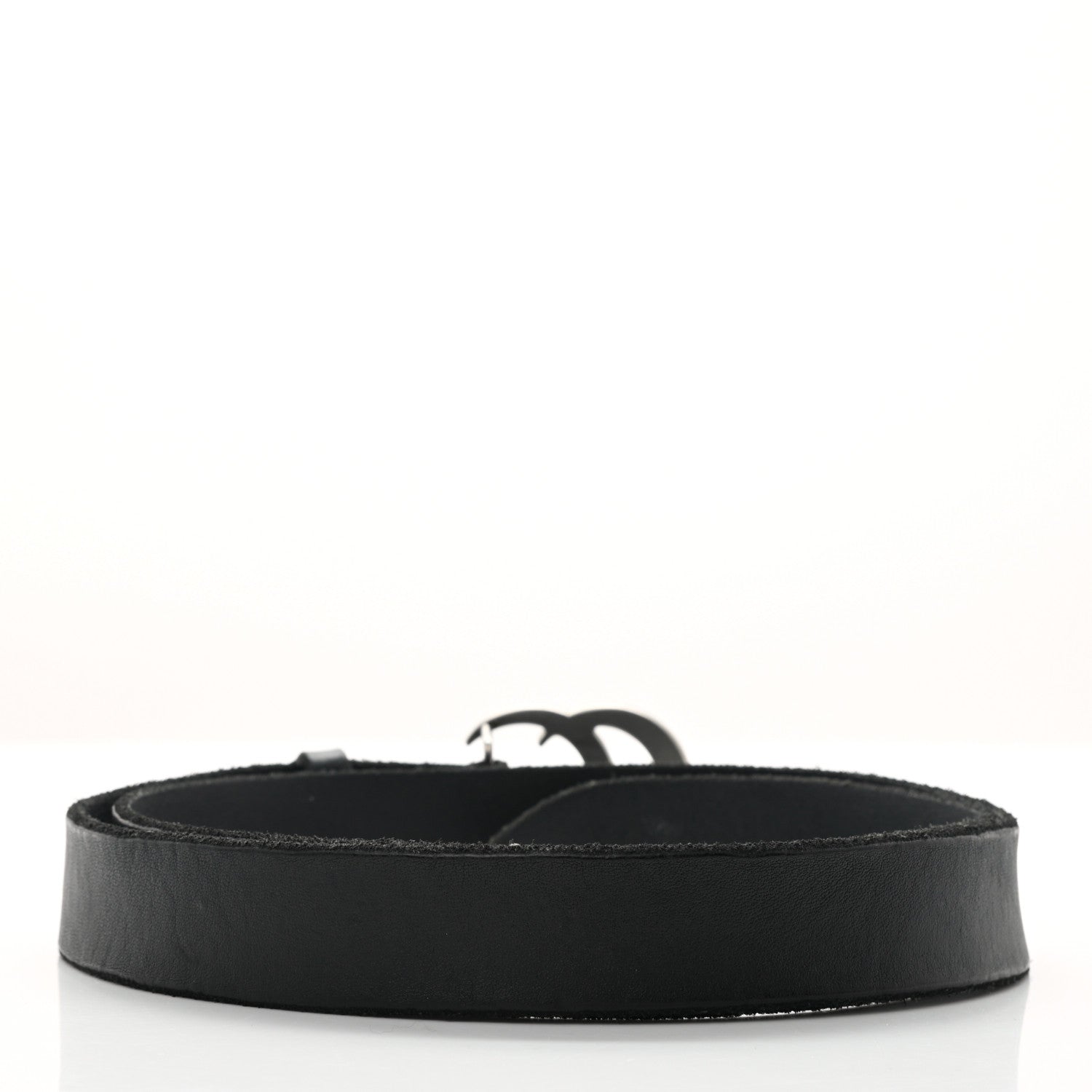 Gucci Cuoio Toscano Nickel Double G 30mm Belt 100 40 Black 2 of 5