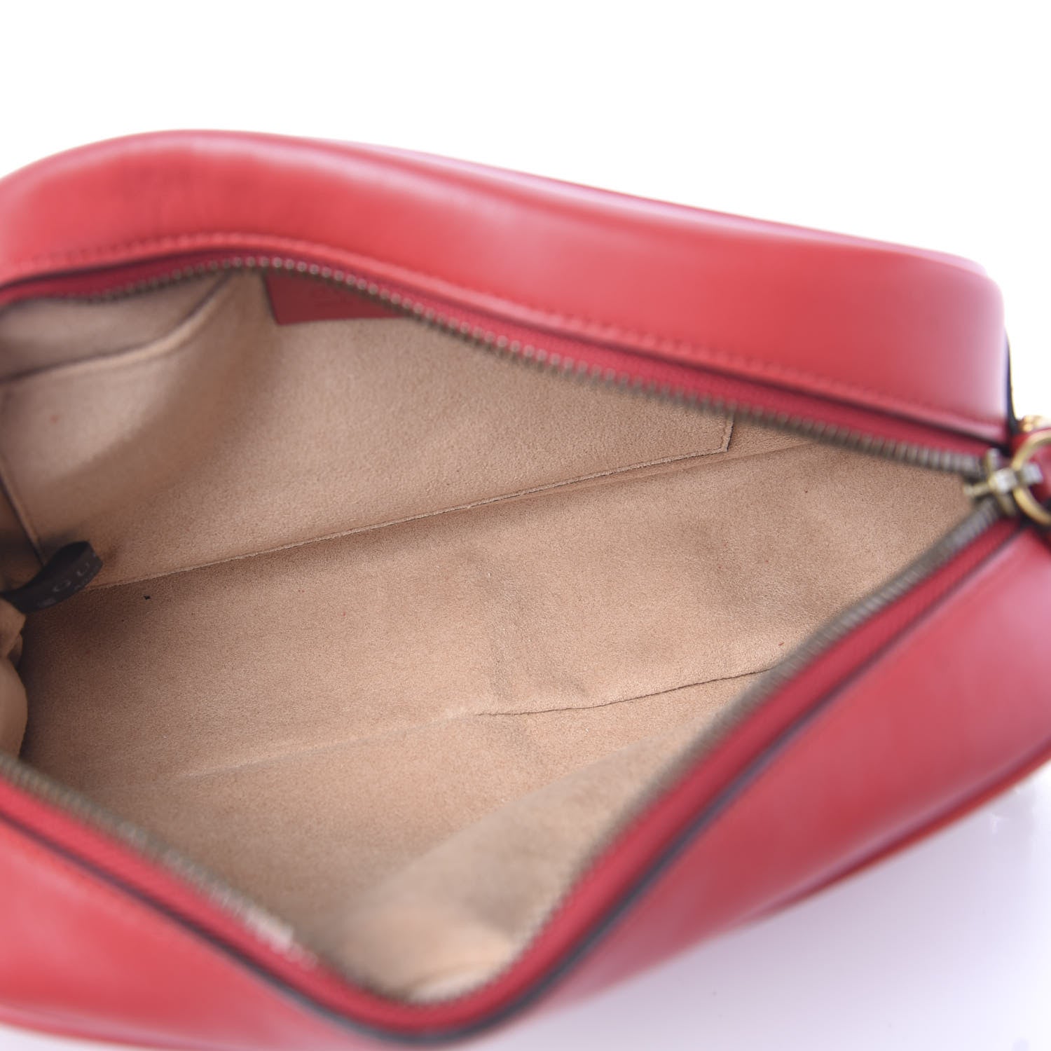 Gucci Calfskin Matelasse Small GG Marmont Chain Shoulder Bag Hibiscus Red 4 of 9