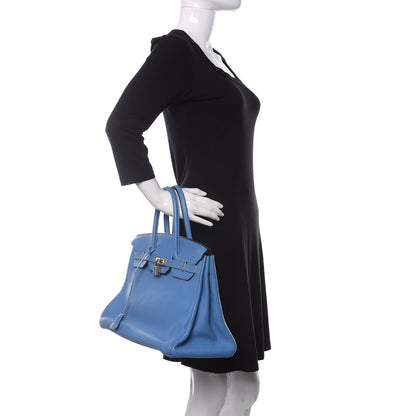 Hermes Togo Birkin 35 Bleu Paradis 2 of 10