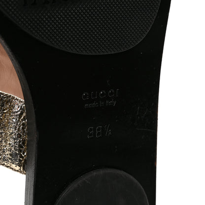 Gucci Nappa Silk Galassia GG Marmont Thong Flat Sandals 38.5 Platino 7 of 8