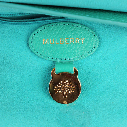 Mulberry Classic Grain Small Bayswater Satchel Aqua Green 6 of 7