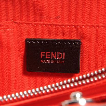 Fendi Textured Calfskin Medium 2Jours Tote Poppy 6 of 9
