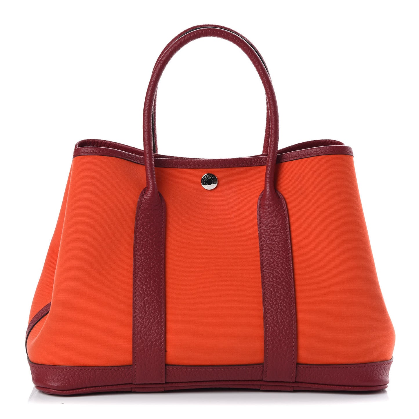 Toile Vache Country Garden Party Tote 30 Orange Poppy Rouge Grenat