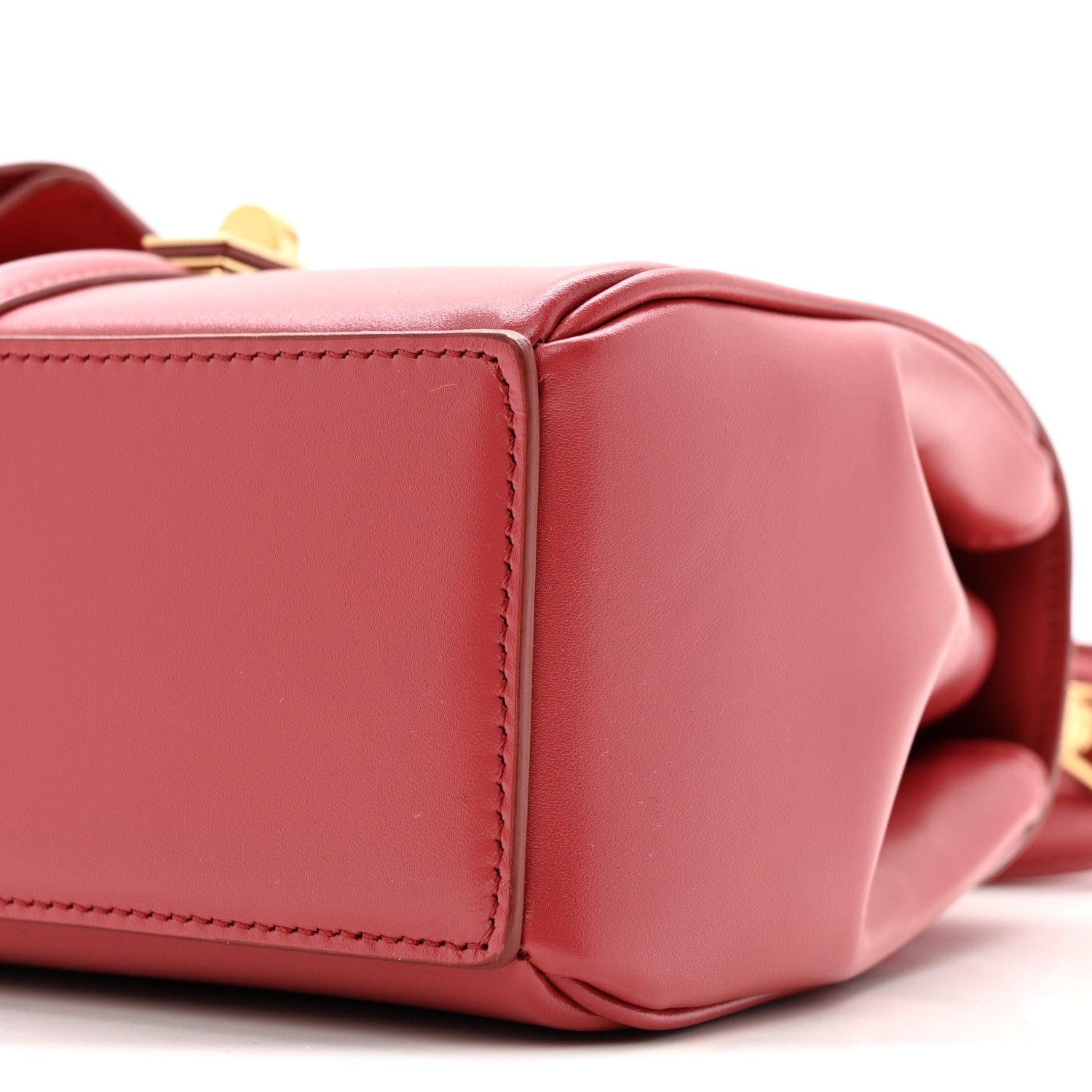 Celine Satinated Calfskin Mini 16 Top Handle Bag Raspberry 10 of 15