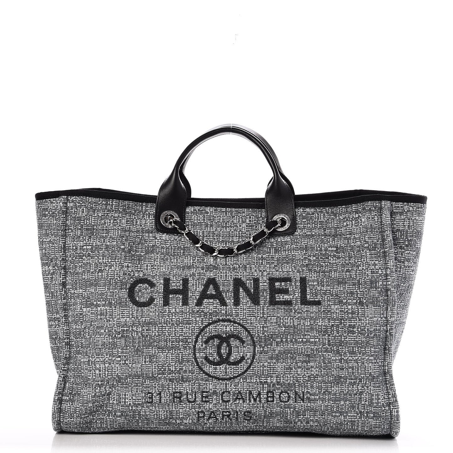 Canvas Large Deauville Tote Charcoal