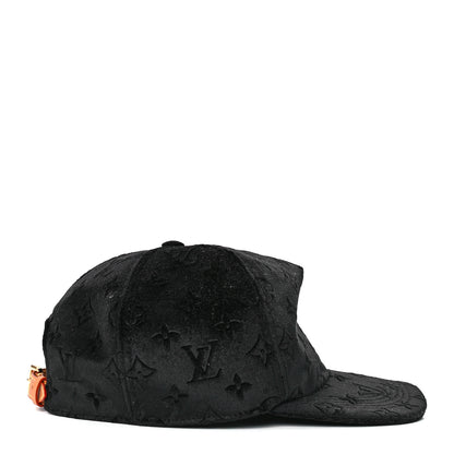 Louis Vuitton Jacquard Velvet Monogram Cap M Black 4 of 7
