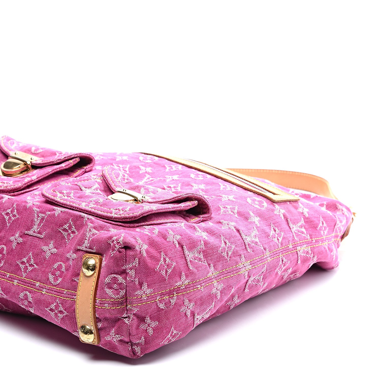 Louis Vuitton Denim Baggy GM Fuchsia 7 of 9