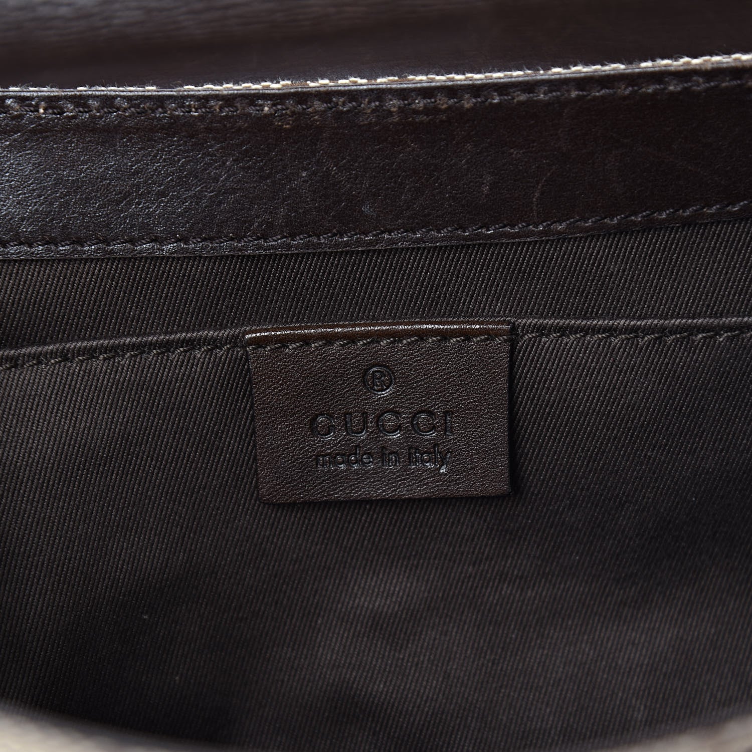 Gucci Monogram Studded Large Horsebit Clutch Dark Brown 6 of 12