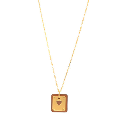 Hermes Swift As De Coeur Necklace Gold 1 of 6
