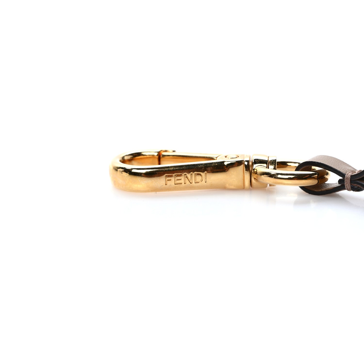 Fendi Vitello King Bucket Perfume Holder Key Charm Tortora 1479285