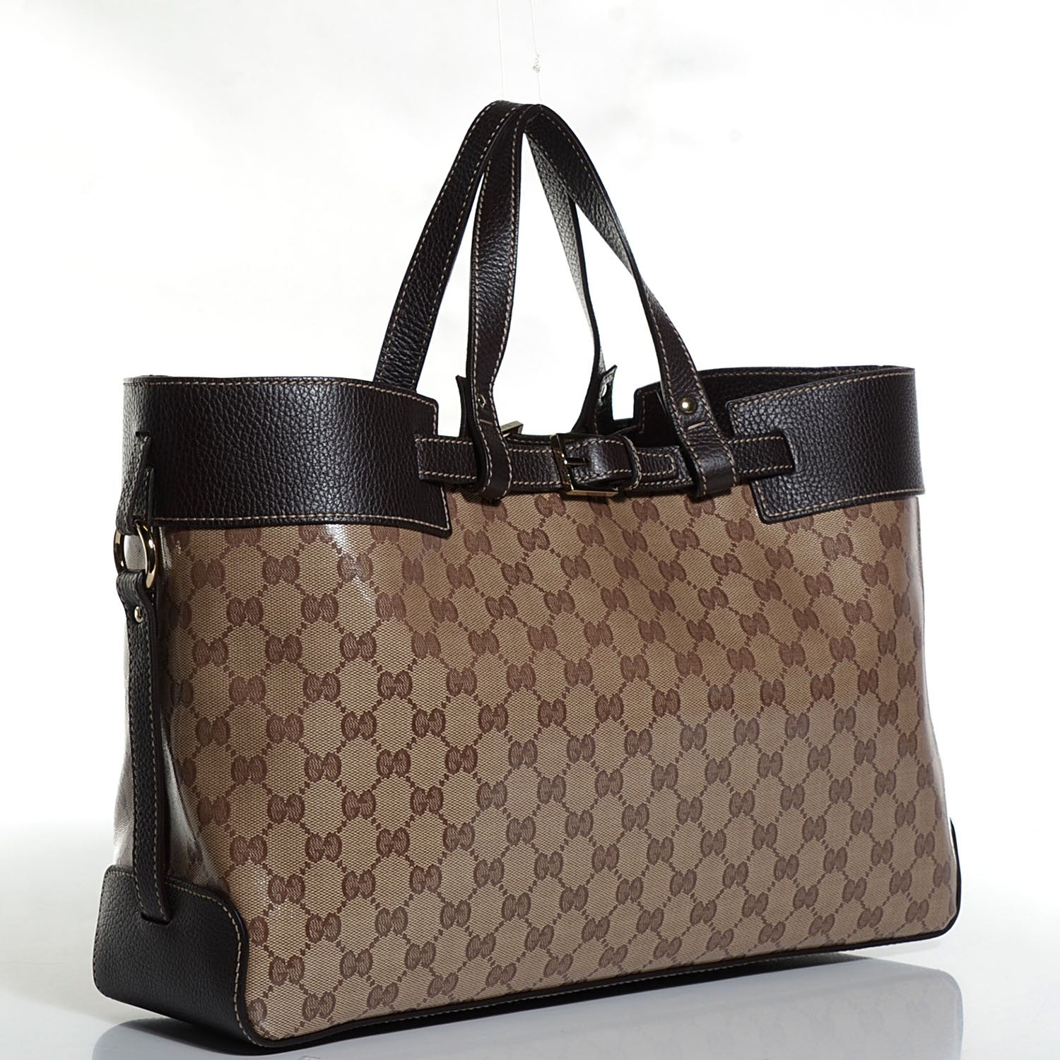 Gucci Crystal Monogram Tote Brown 3 of 7