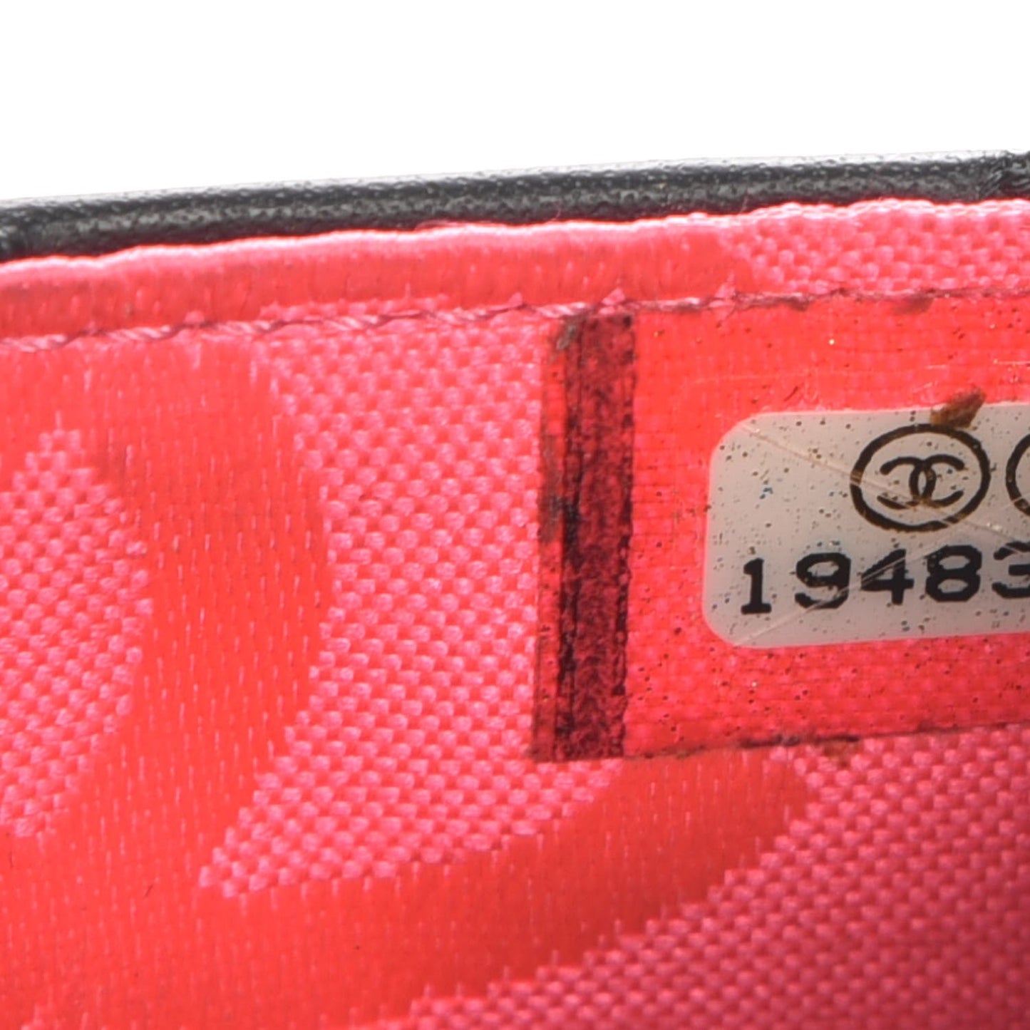 Calfskin Quilted Cambon Wallet On Chain WOC Black