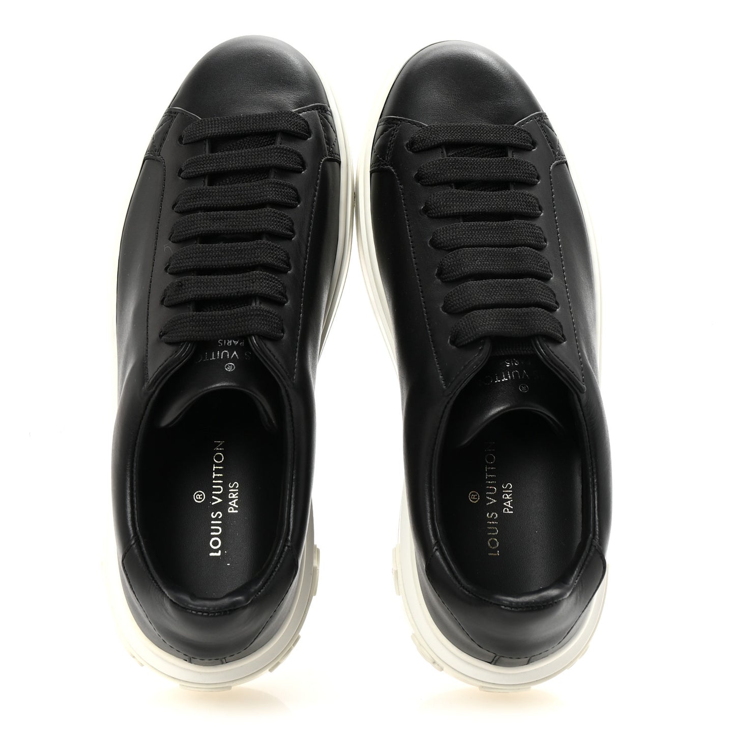 Calfskin Time Out Sneakers 35.5 Black