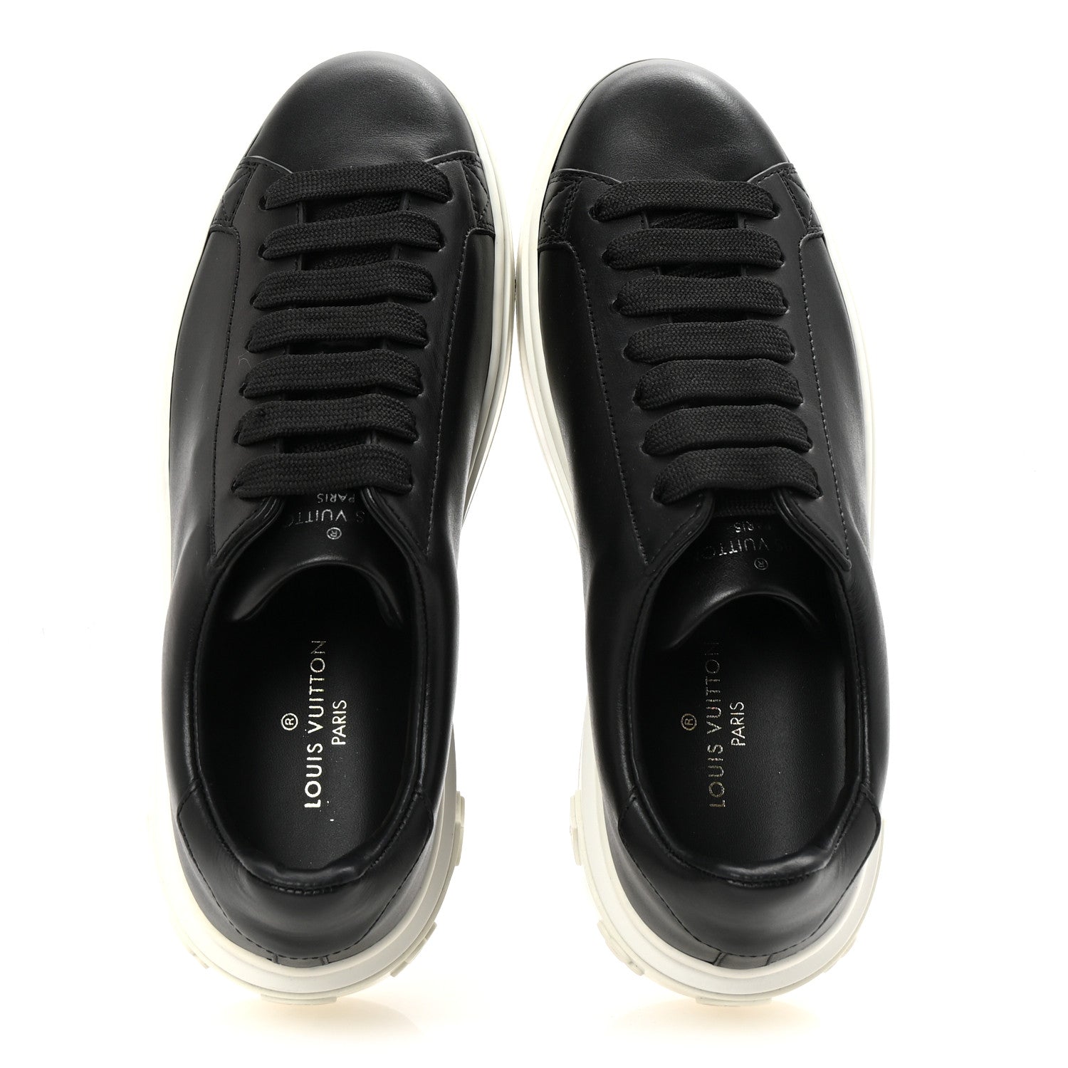 Louis Vuitton Calfskin Time Out Sneakers 35.5 Black 2 of 9