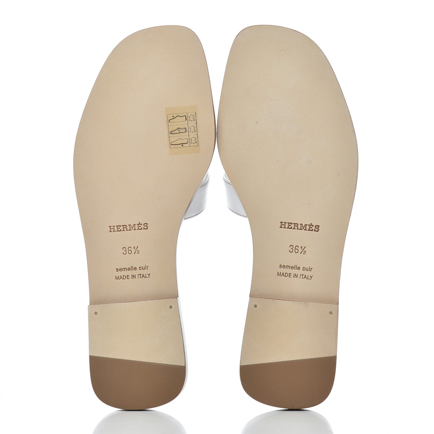 Box Calfskin Oran Sandals 36.5 White