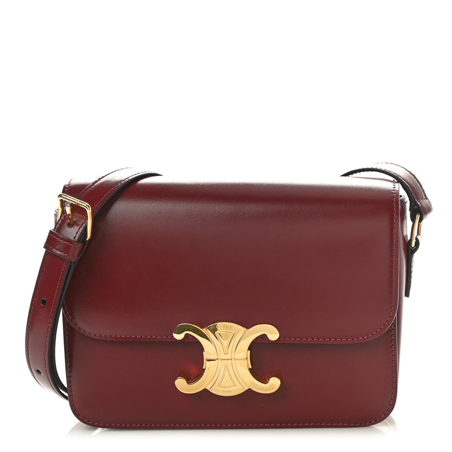 Shiny Calfskin Teen Triomphe Light Burgundy