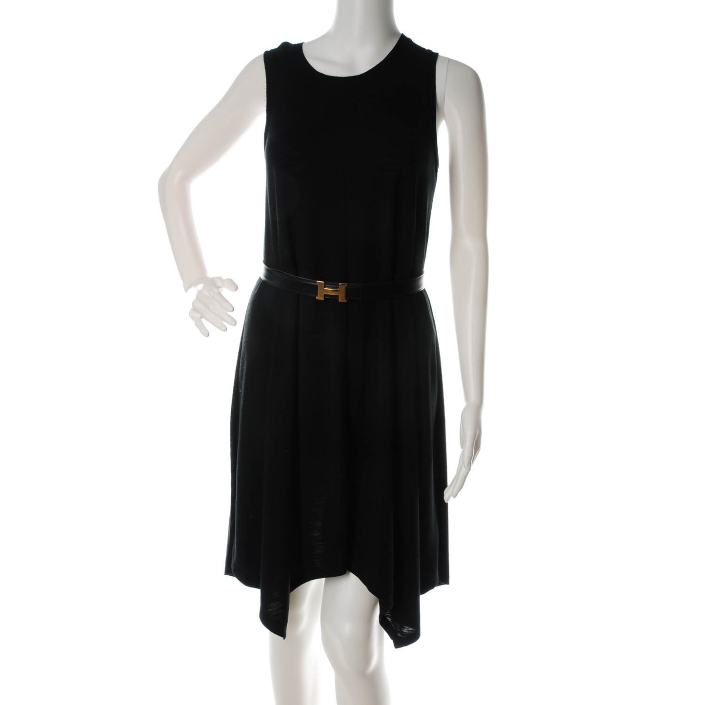 Box Courchevel 24mm Constance H Belt 80 Black Gold