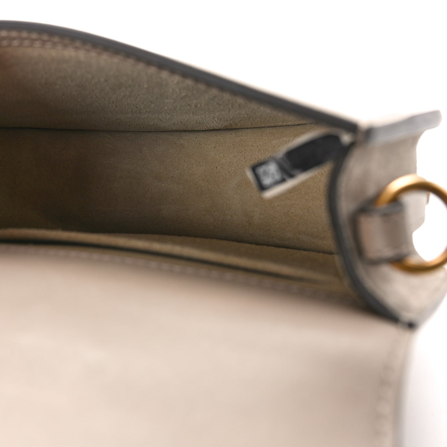 Calfskin Suede Small Nile Bracelet Bag Motty Grey