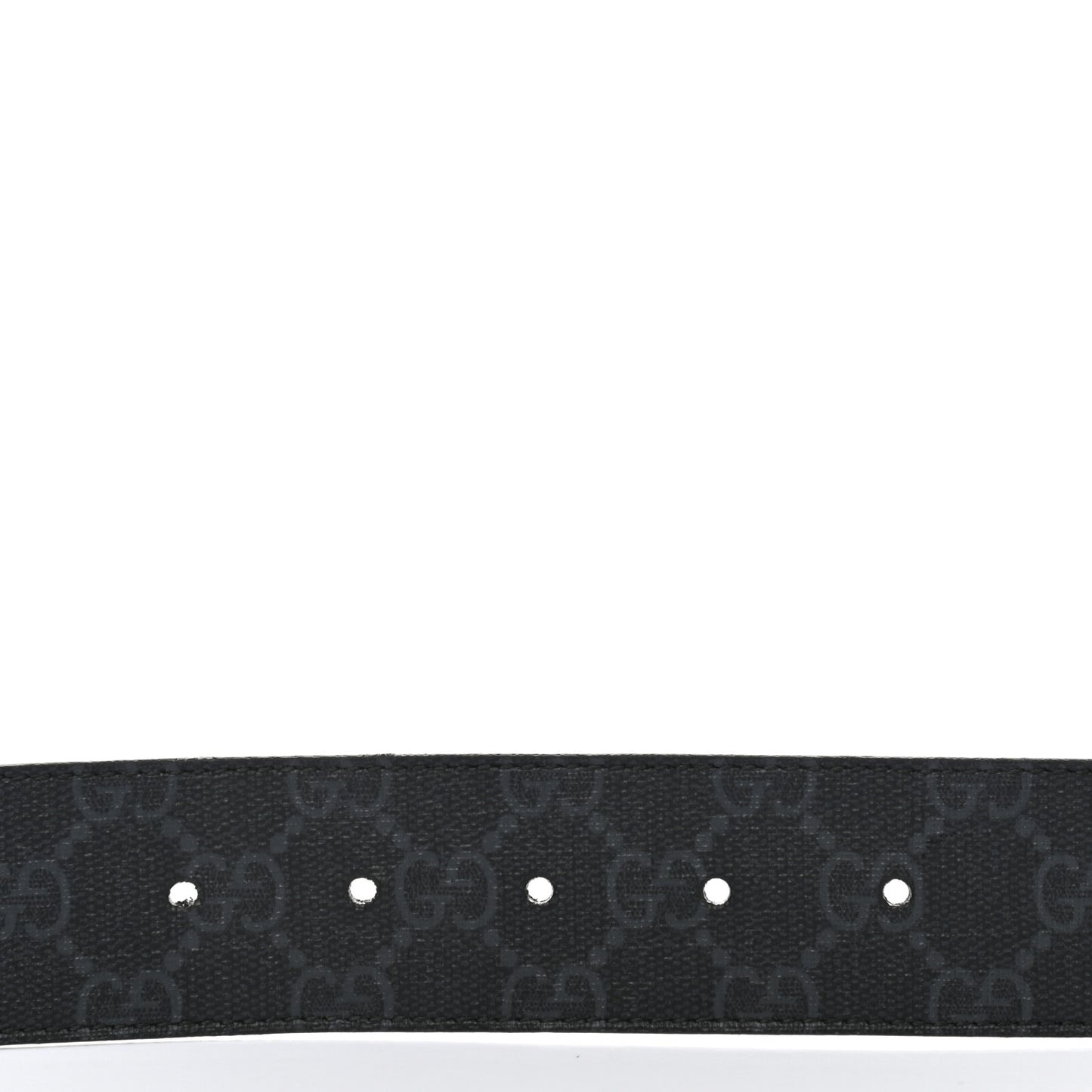 GG Supreme Monogram Selleria Calfskin Interlocking G 40mm Belt 95 38 Black Grey