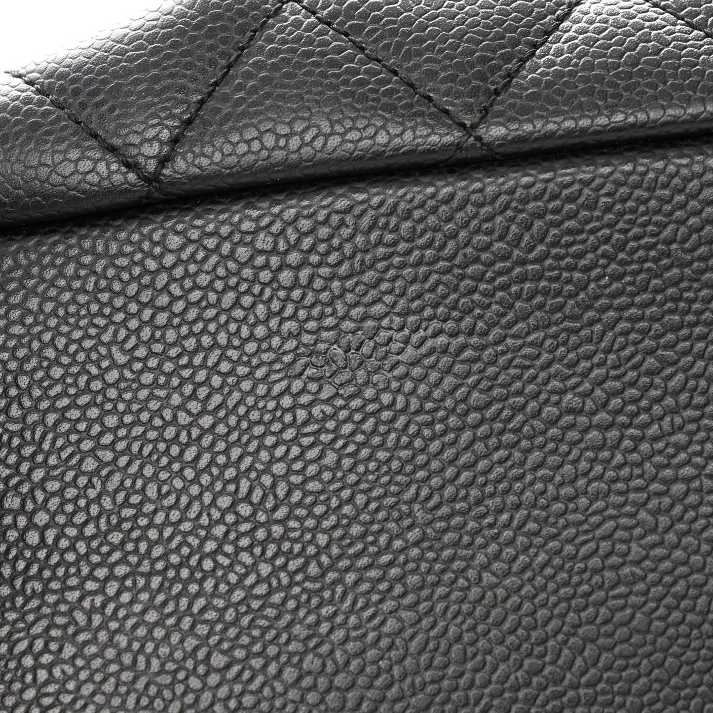 Caviar Quilted Grand Shopping Tote GST Black