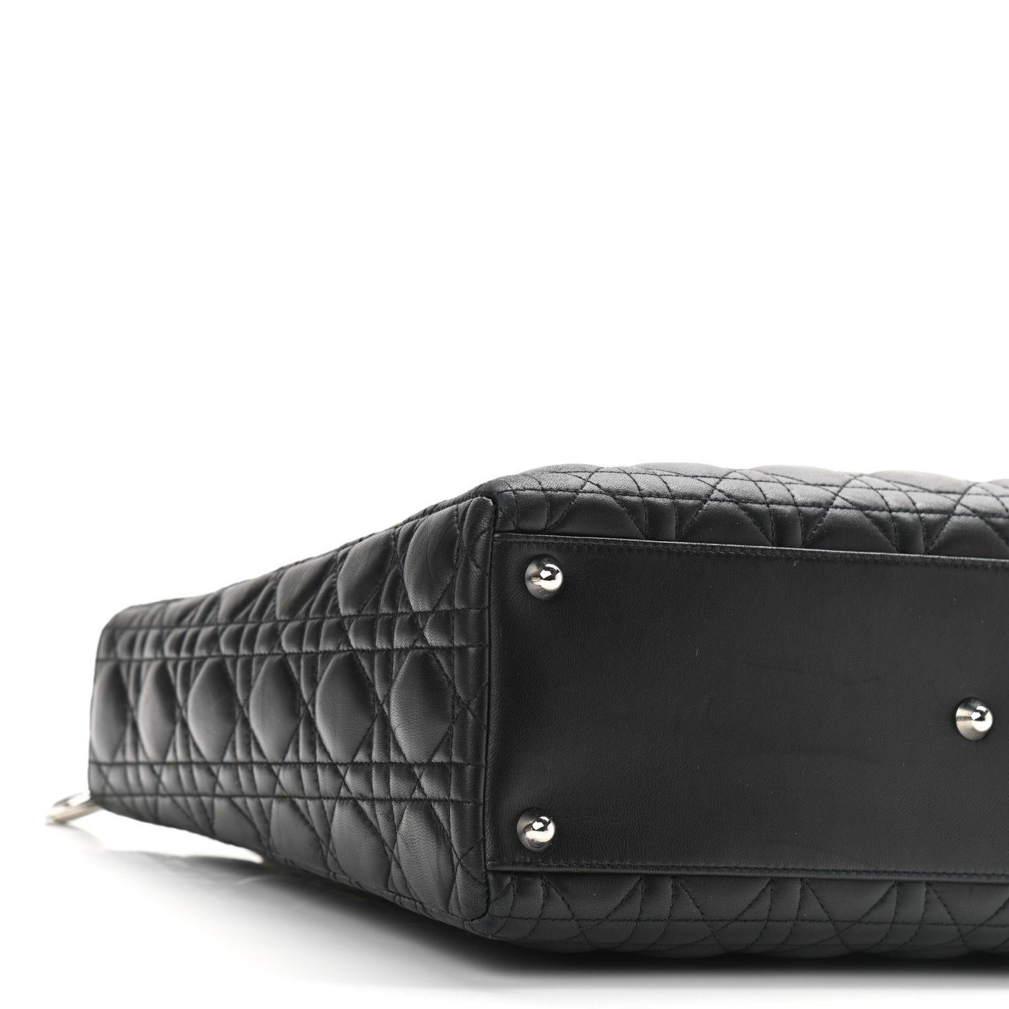 Lambskin Cannage Large Lady Dior Black